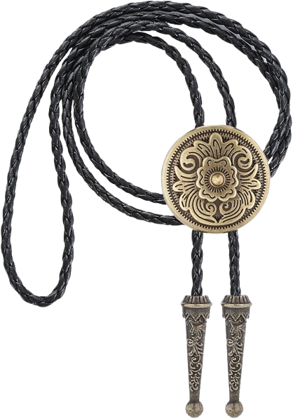 Native American Bolo Leather Necktie Western Necklace