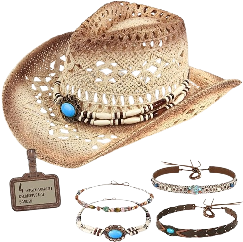 Western Straw Four Decorative Bands 